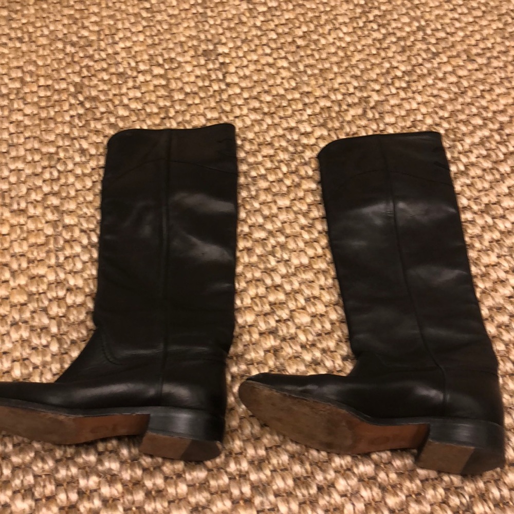 Chanel Black Ascot Boots Long 37 1/2